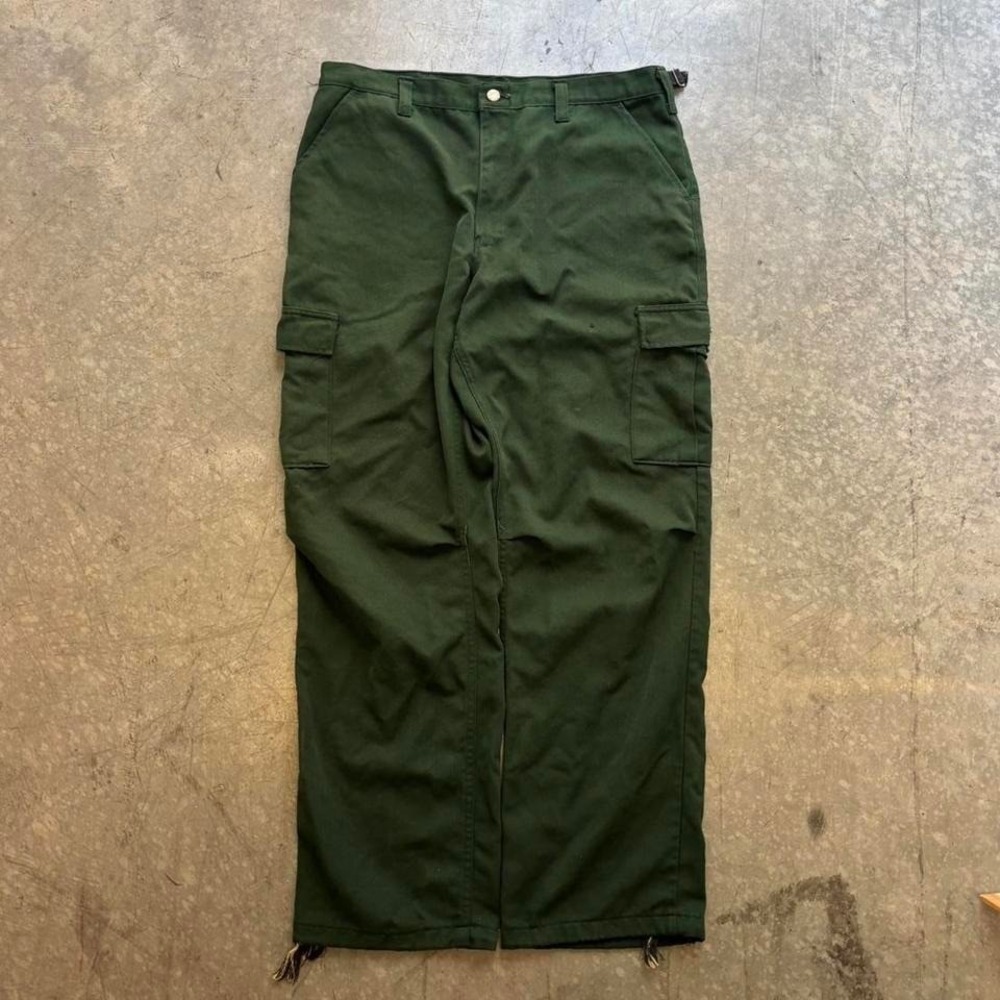 Vintage 80's 90's Forest Fire Fighter FSS Button Ranger Cargo Pants 32-36x34